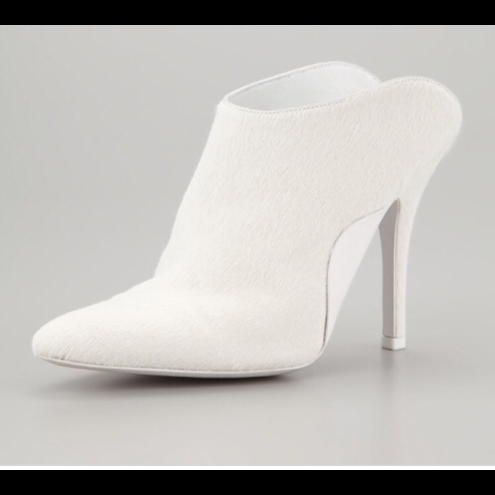 Alexander Wang Miranda White Calf Hair Bootie 40